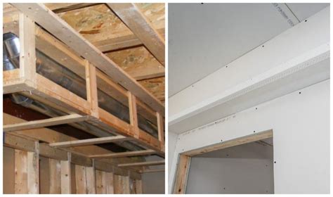 box around duckwork with metal studs|covering ductwork.